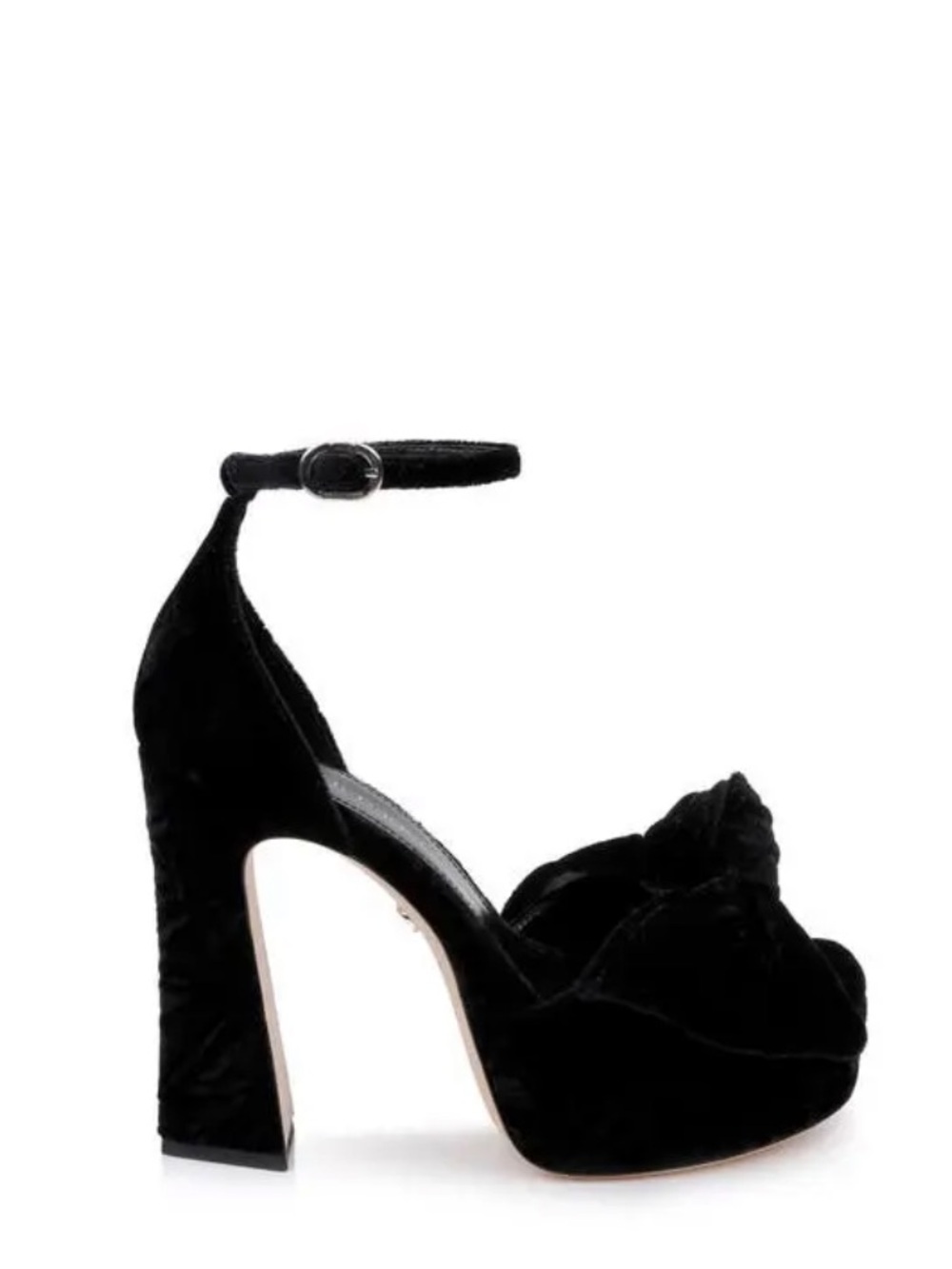 Dee Ocleppo Brenton 90mm Velvet Platform Sandal 38.5 View 3